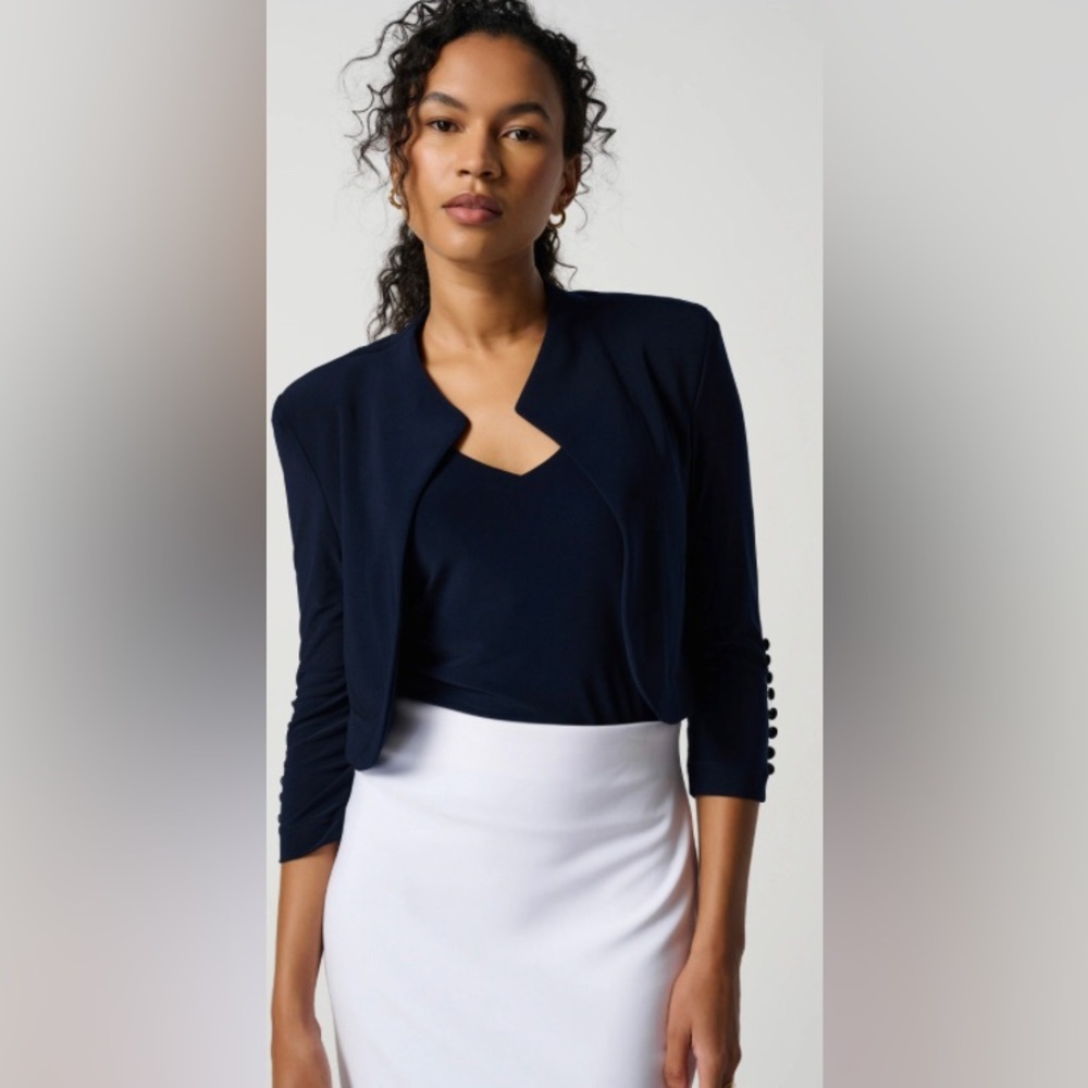 Joseph Ribkoff Navy Bolero Jacket NWOT